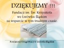 Podziękowania Fundacja im. Św. Krzysztofa we Lwówku Śląskim