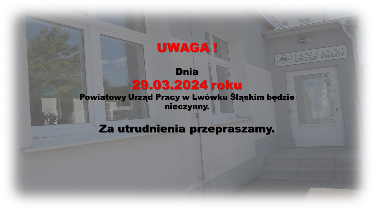 Urząd nieczynny dnia 29.03.2024