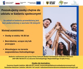 Zdjęcie artykułu Udział w badaniu społecznym